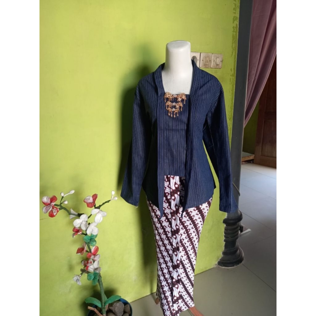 (Set) Kebaya batik lurik kutubaru ( Atasan+ Bawahan ) wanita dewasa