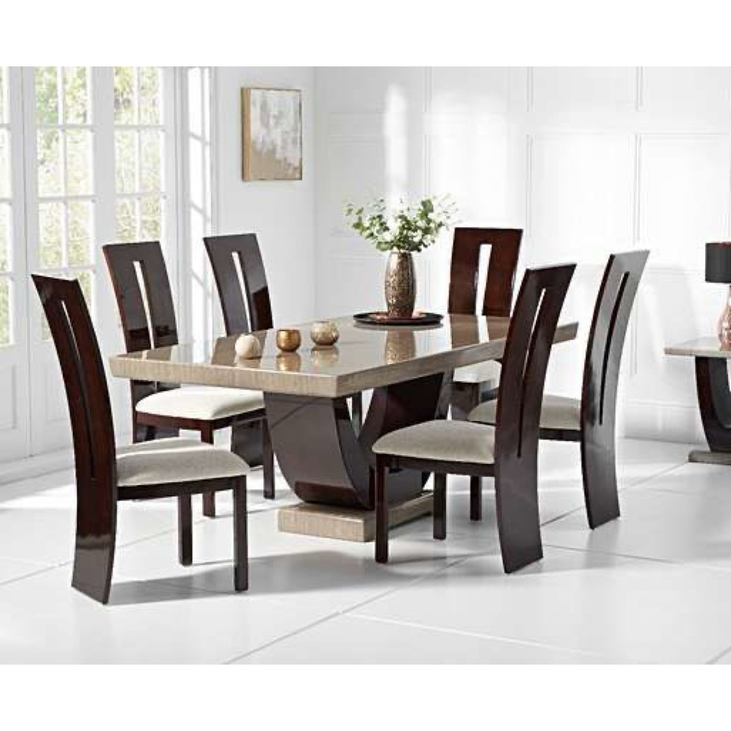 set meja makan marmer kayu jati meja makan kayu jati top marmer meja makan minimalis