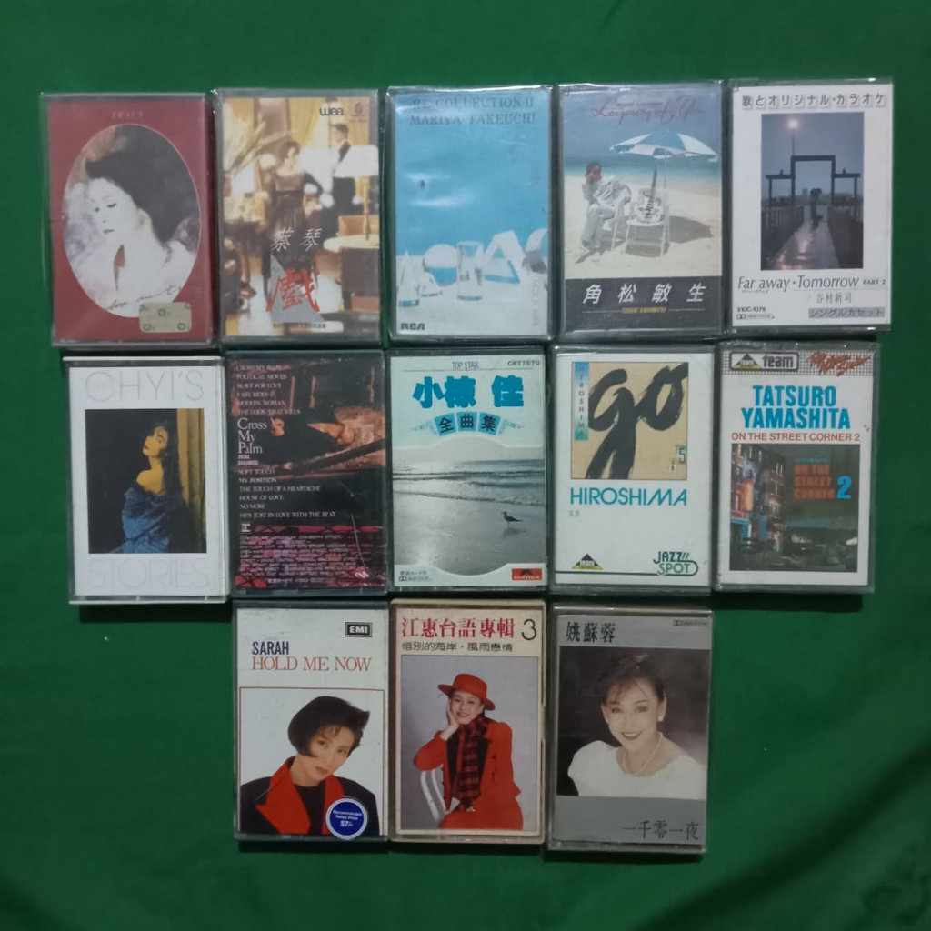 [USED ITEMS] Kaset Pita Original - Japan & Mandarin - Tatsuro Yamashita - Tracy Huang - Mariya Takeu