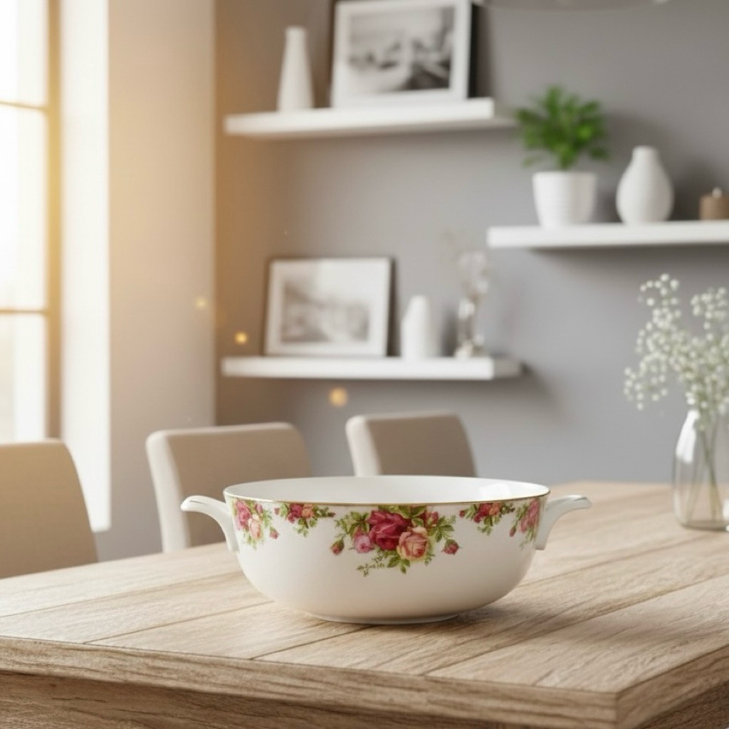 mangkuk sup keramik seri royal / mangkuk nasi keramik / mangkuk saji keramik / mangkuk capodimonte