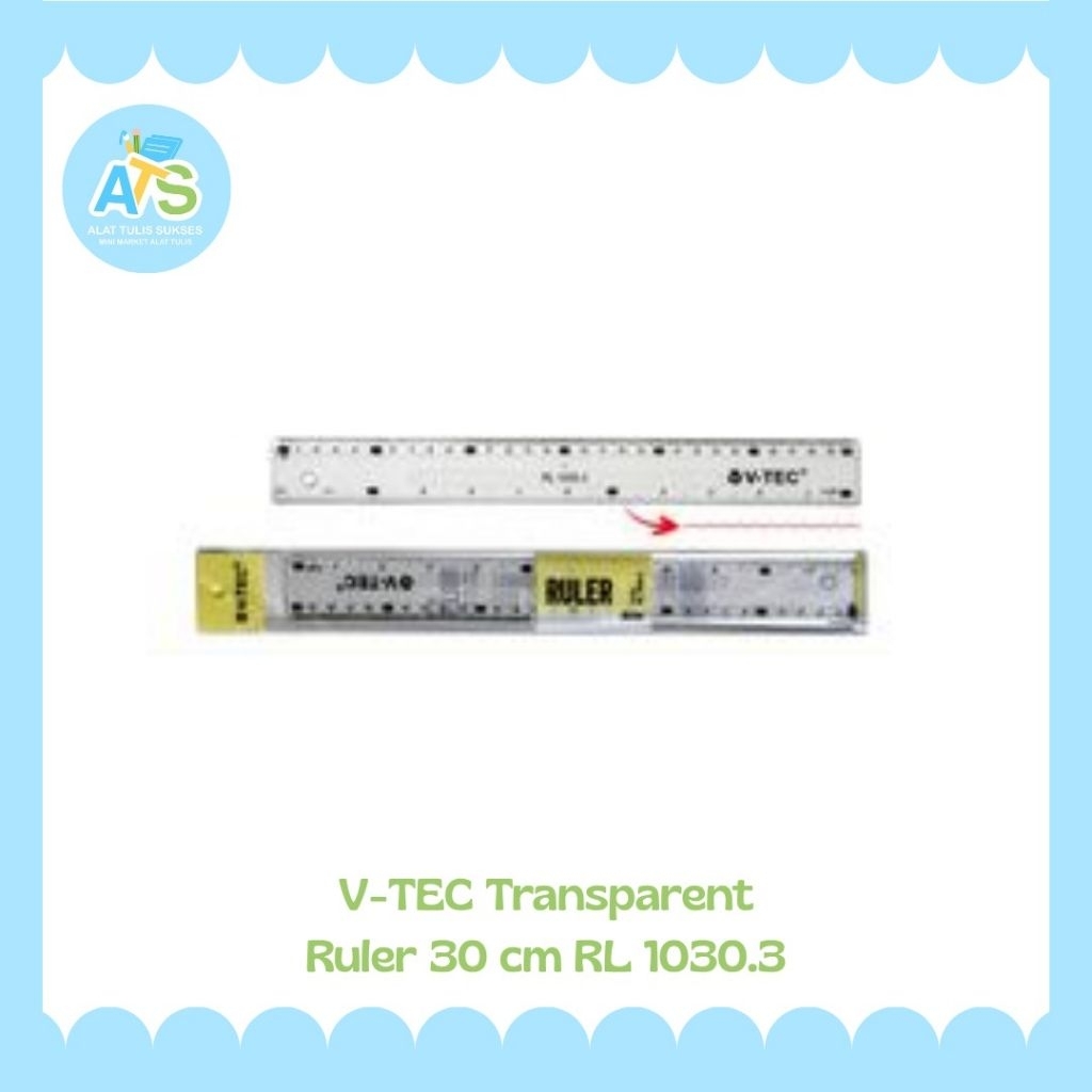 

v-tec transparent ruler 30 cm rl 1030.3