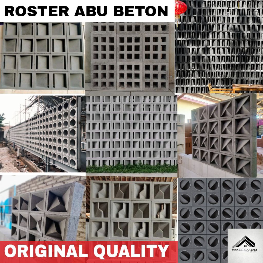 ROSTER BETON MINIMALIS, LOSTER BETON MINIMALIS, Roster abu beton