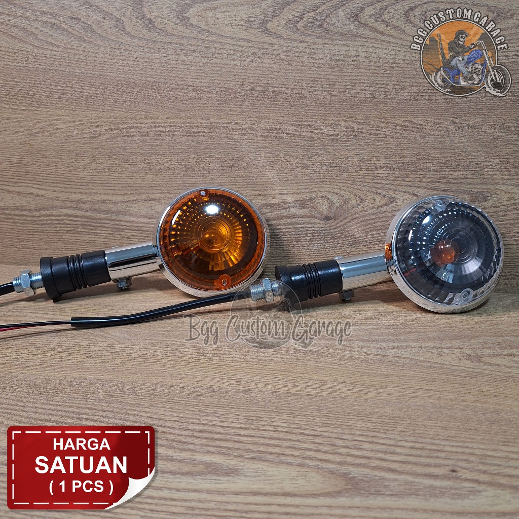 Hot Product Lampu Sein Klasik Sr400 Bulat Universal . Lampu Sen Bulat Motor Custom British . Tracker
