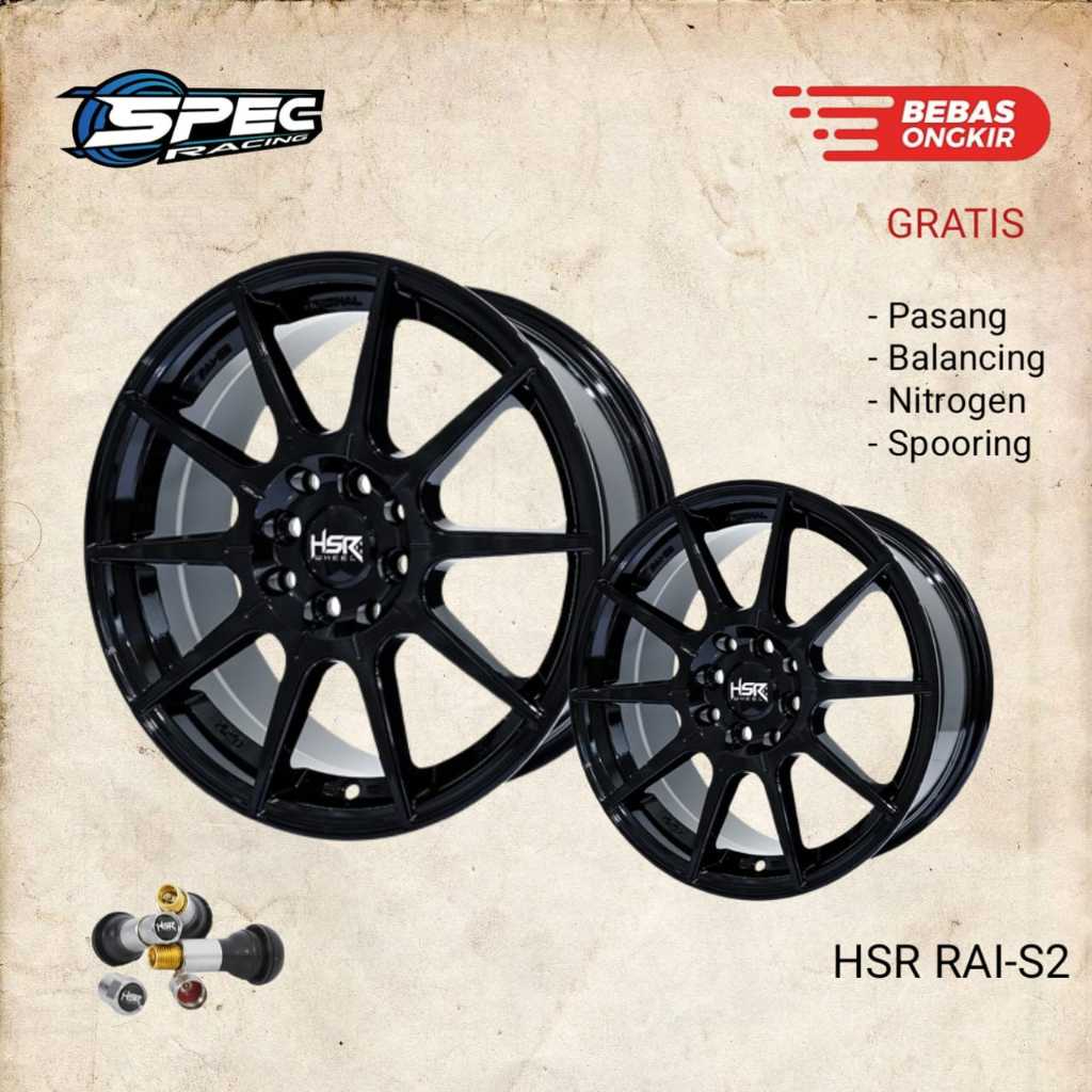 Velg Racing Hsr Rai-s2 Ring 16 Untuk Mobil Ertiga Luxio Grandmax L300 Dll