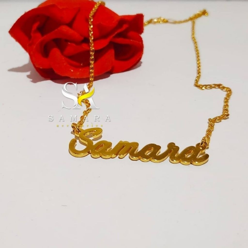 Kalung nama lapis emas24k kalung liontin nama lapis emas24k