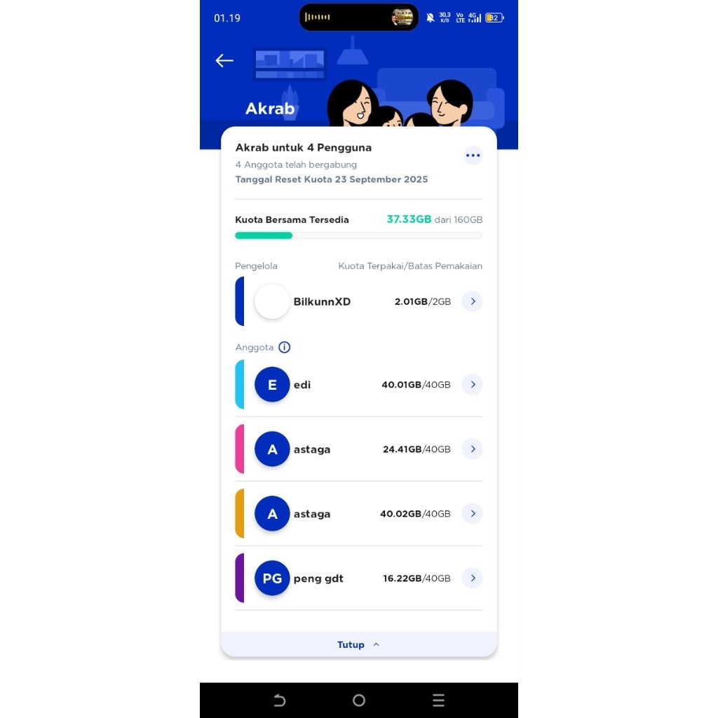 KARTU XL AKRAB DISC 65 %