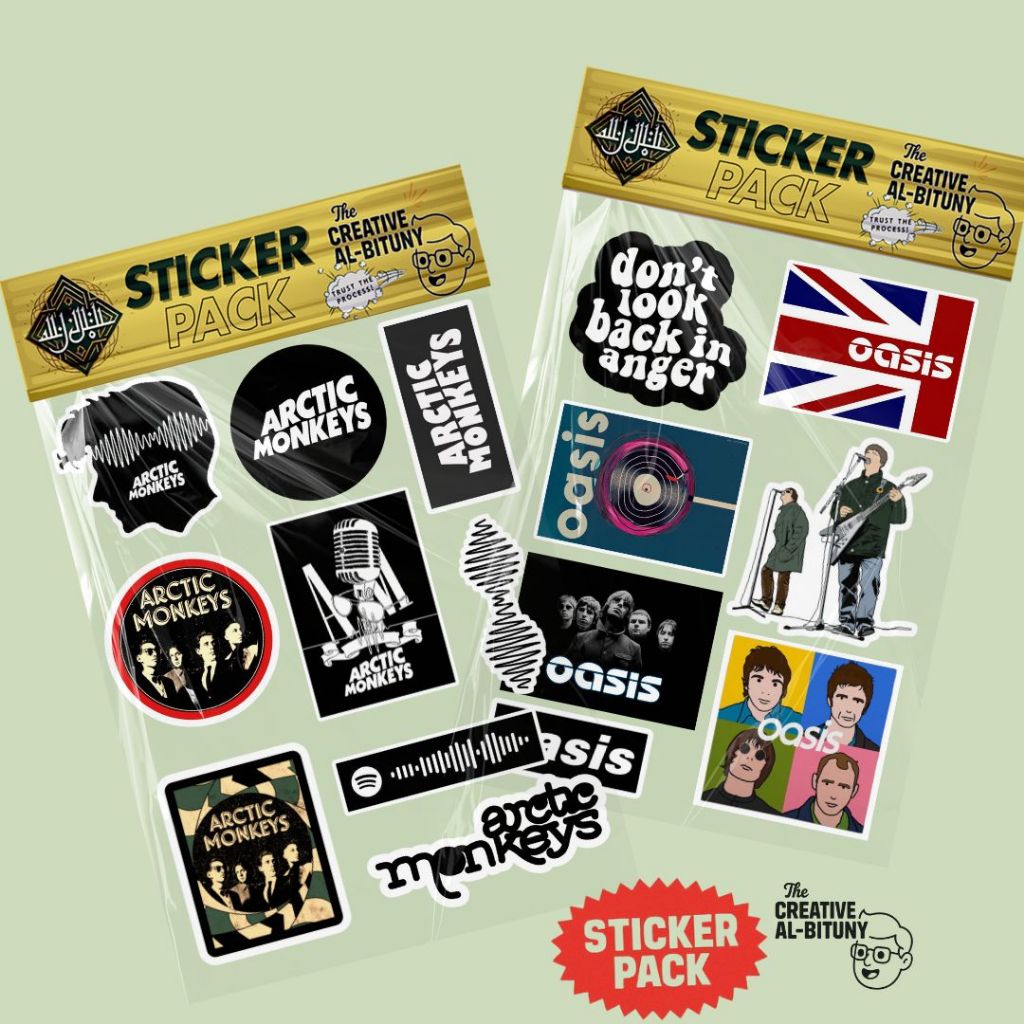 Sticker Pack Band Legend UK – Arctic Monkeys & Oasis