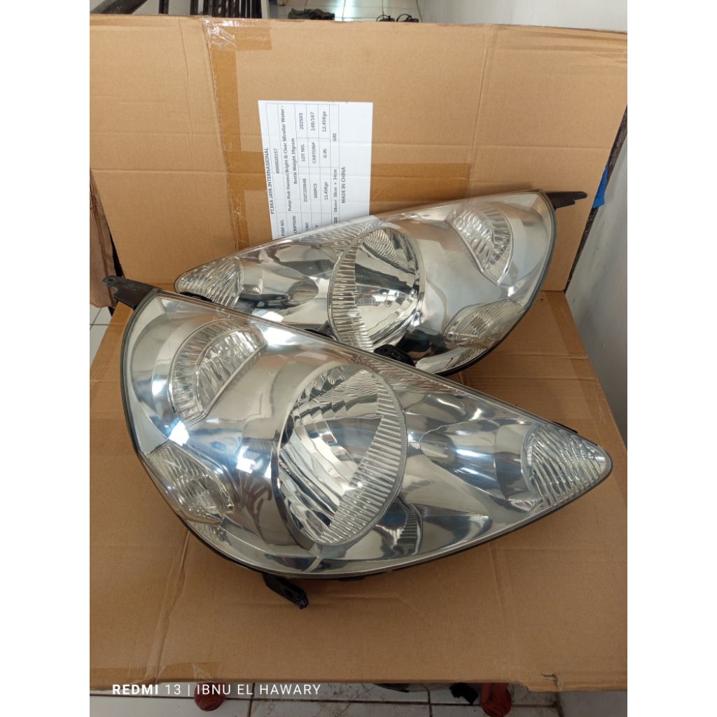 headlamp lampu depan  honda jazz idsi vtec gd3 original