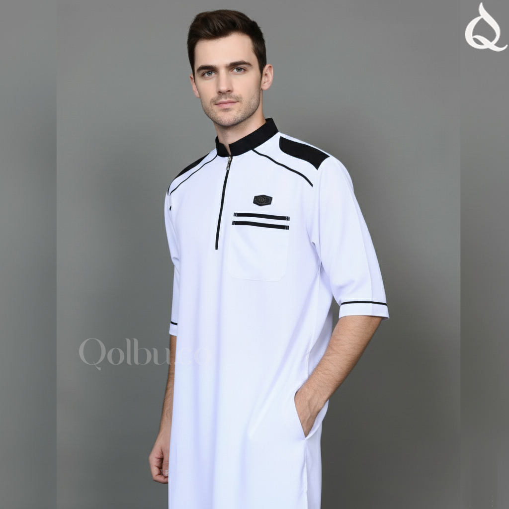 Setelan Baju dan Celana Koko Kurta Pakistan Lengan Panjang Muslim Pria Dewasa - baju koko dewasa