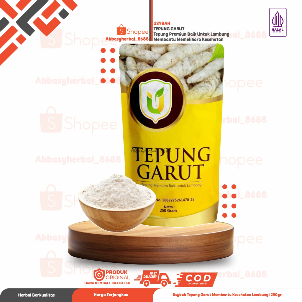 Abbasy Herbal TEPUNG PATI GARUT 250gr | Solusi Asam Lambung | Maag | Gerd