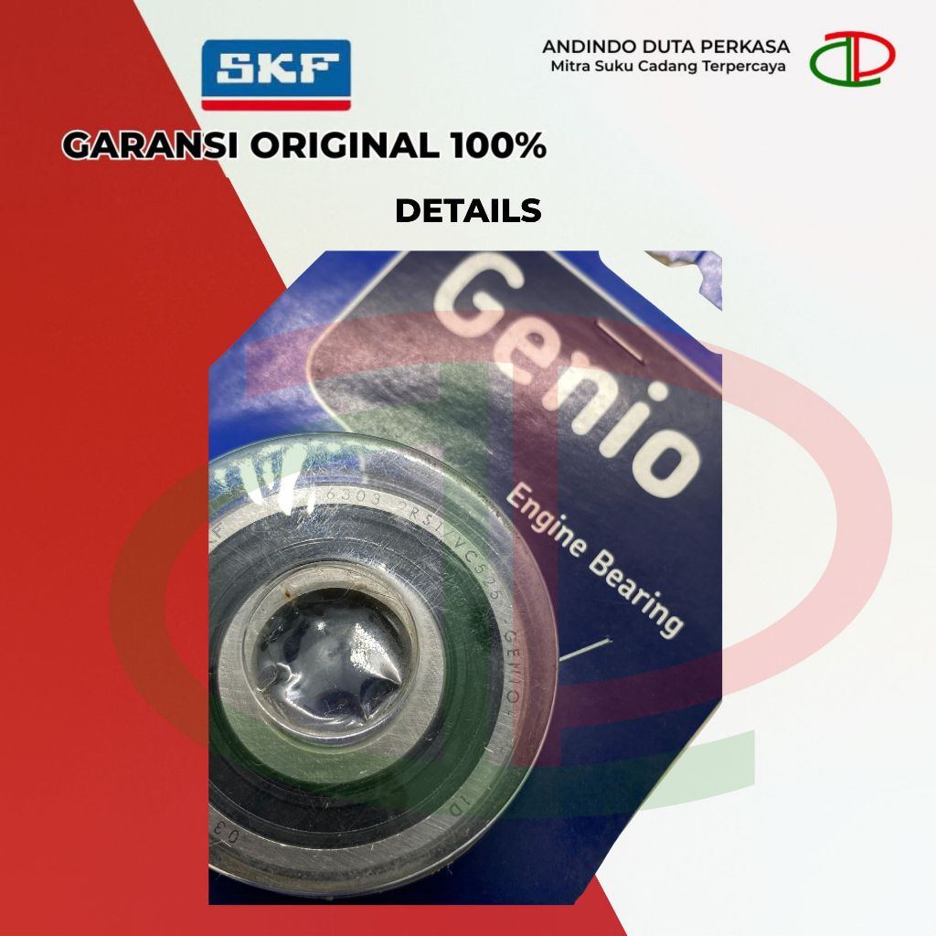 Bearing Laher Roda Motor 6303 2RS1 VC525 GENIO ASLI ORIGINAL