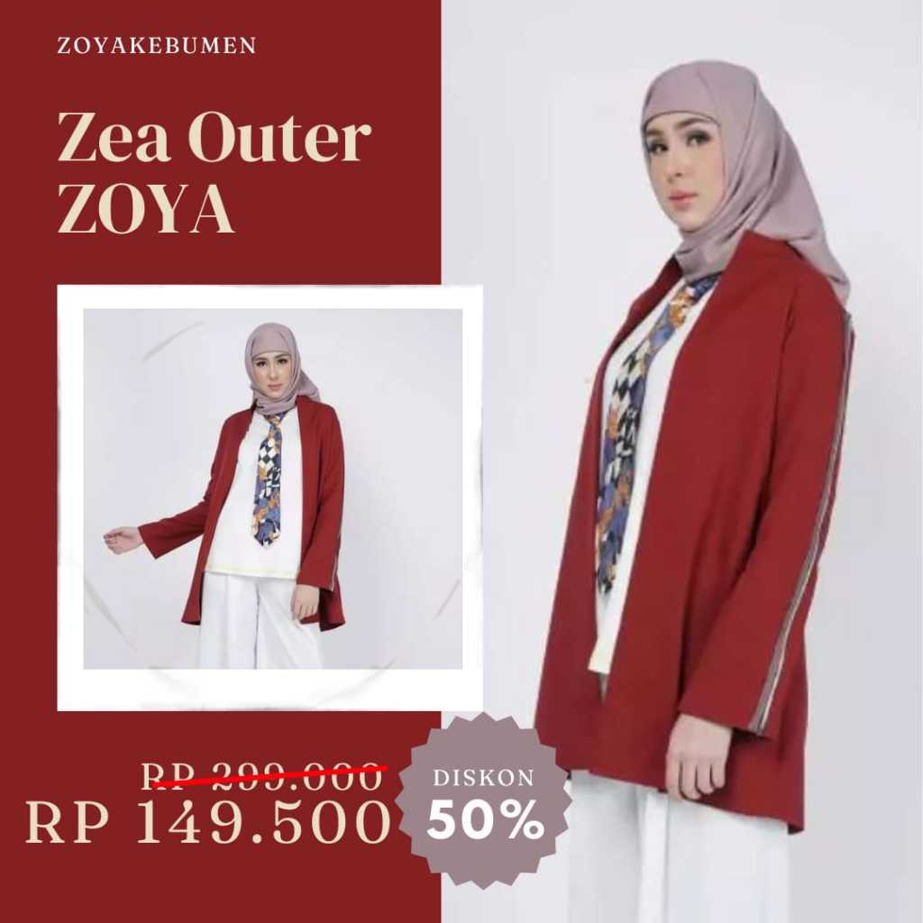 Zoya Zea Outer Terbaru - Bahan Polyester - Cardigan Wanita
