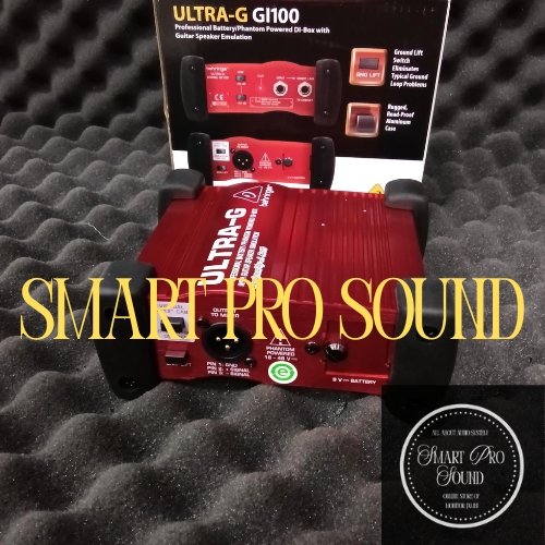 Behringer Ultra-G GI100 Professional Battery/Phantom Powered DI Box dengan Emulasi Speaker Gitar 4 x