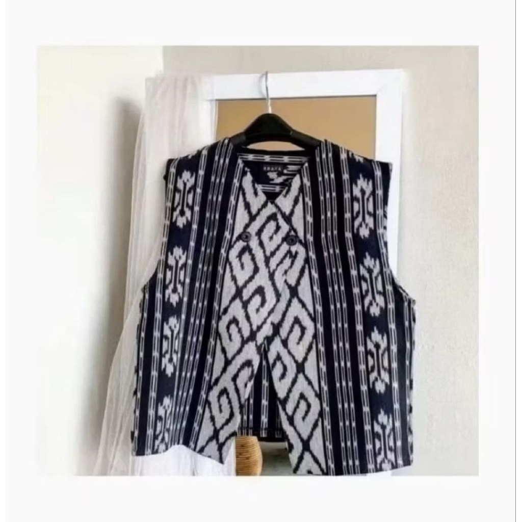 outer tenunun vest tenun rompi tenun
