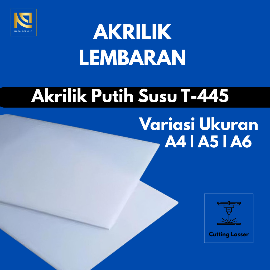 

AKRILIK LEMBARAN PUTIH SUSU T-445 A4,A5,A6