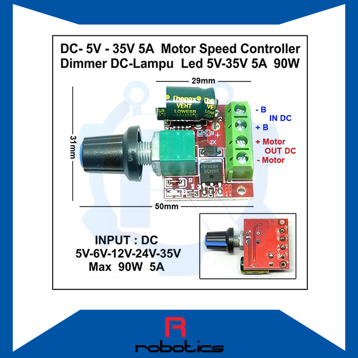 Speed Controller/PWM DC/Dimmer DC 5V-35V 5A