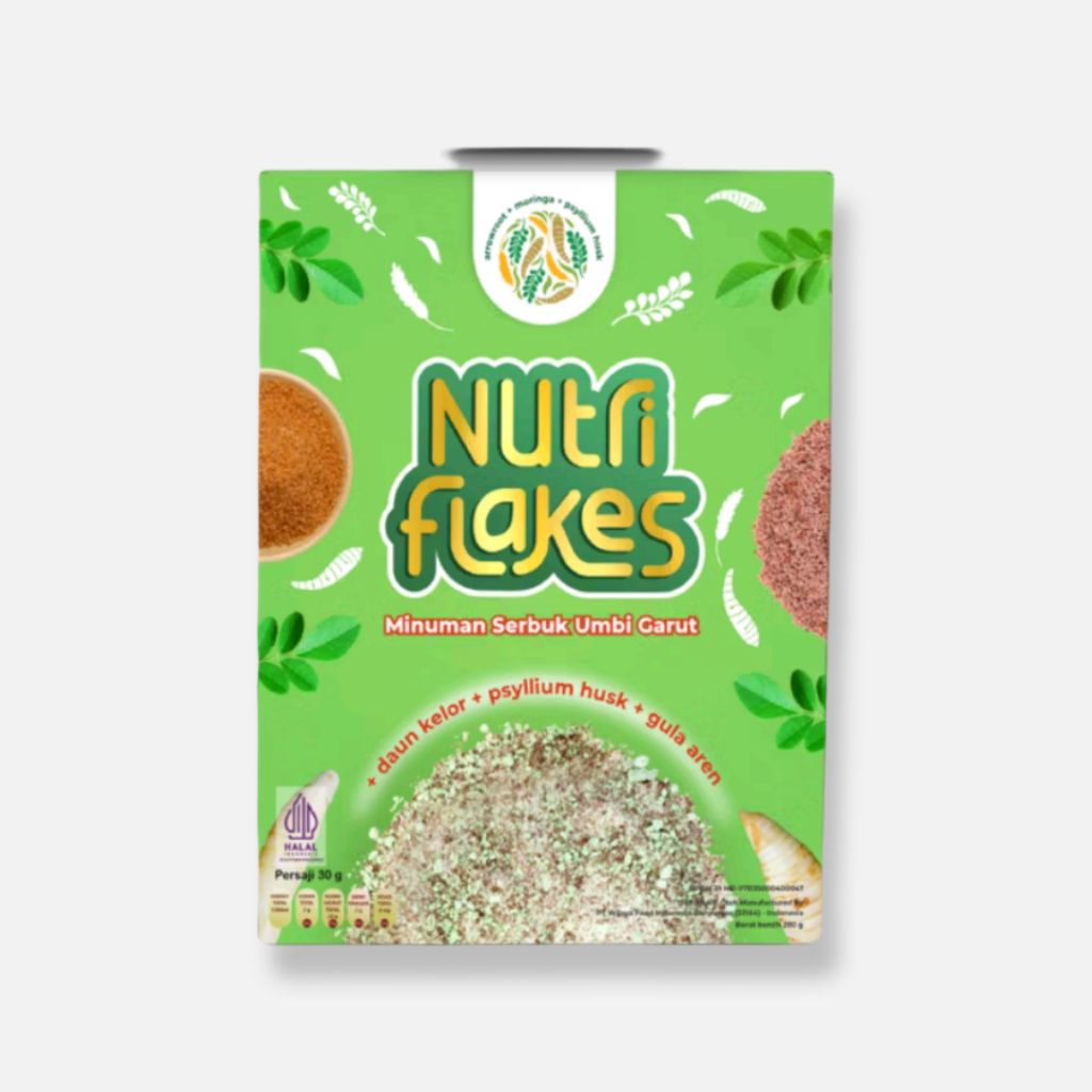 

Nutriflakes Sereal Umbi Garut With Psylium Husk Dan Daun Kelor 1 Box 280gr