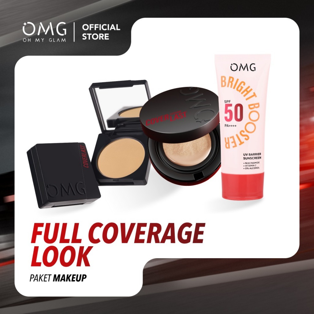 OMG Oh My Glam Full Coverage Protection : Cushion, Two Way Cake & Sunscreen SPF 50++ I High Coverage