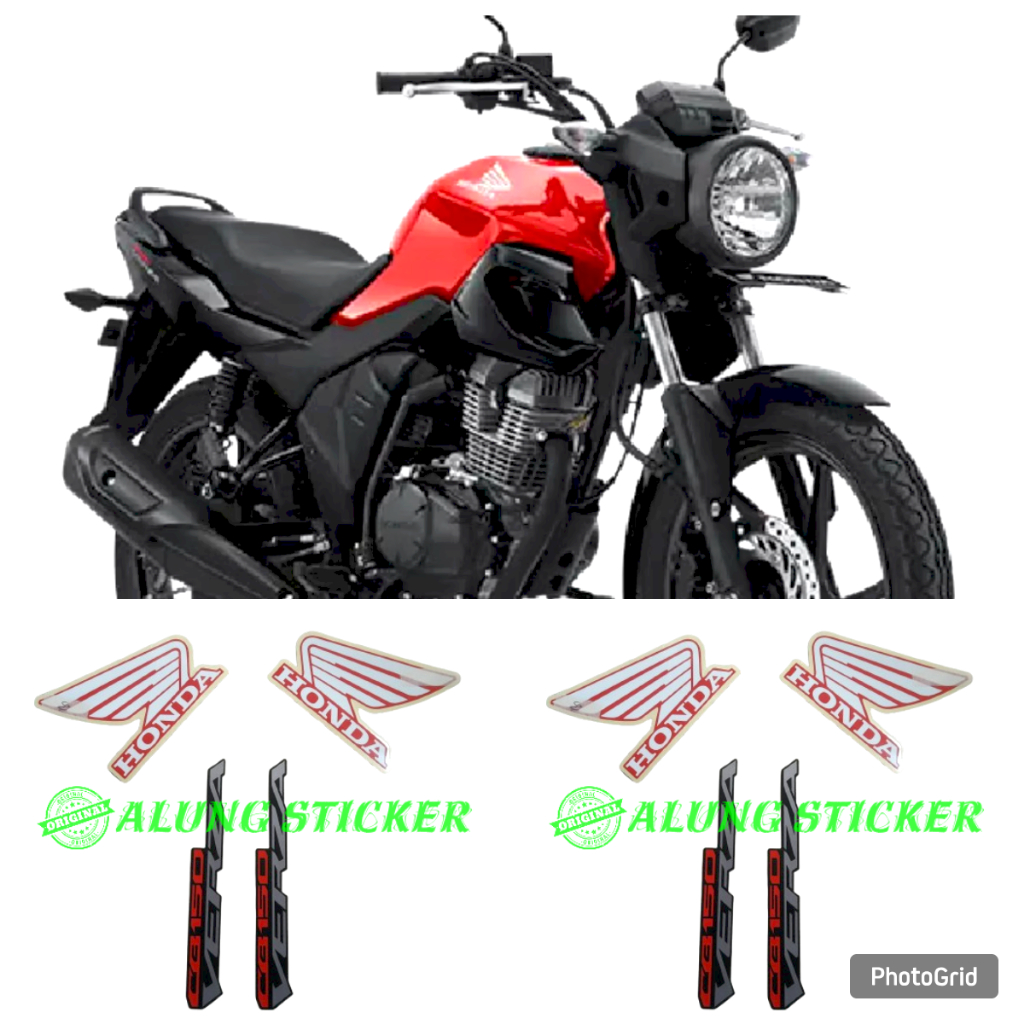 STIKER STRIPING MOTOR CB150 VERZA 2025 CW HITAM MERAH STANDAR