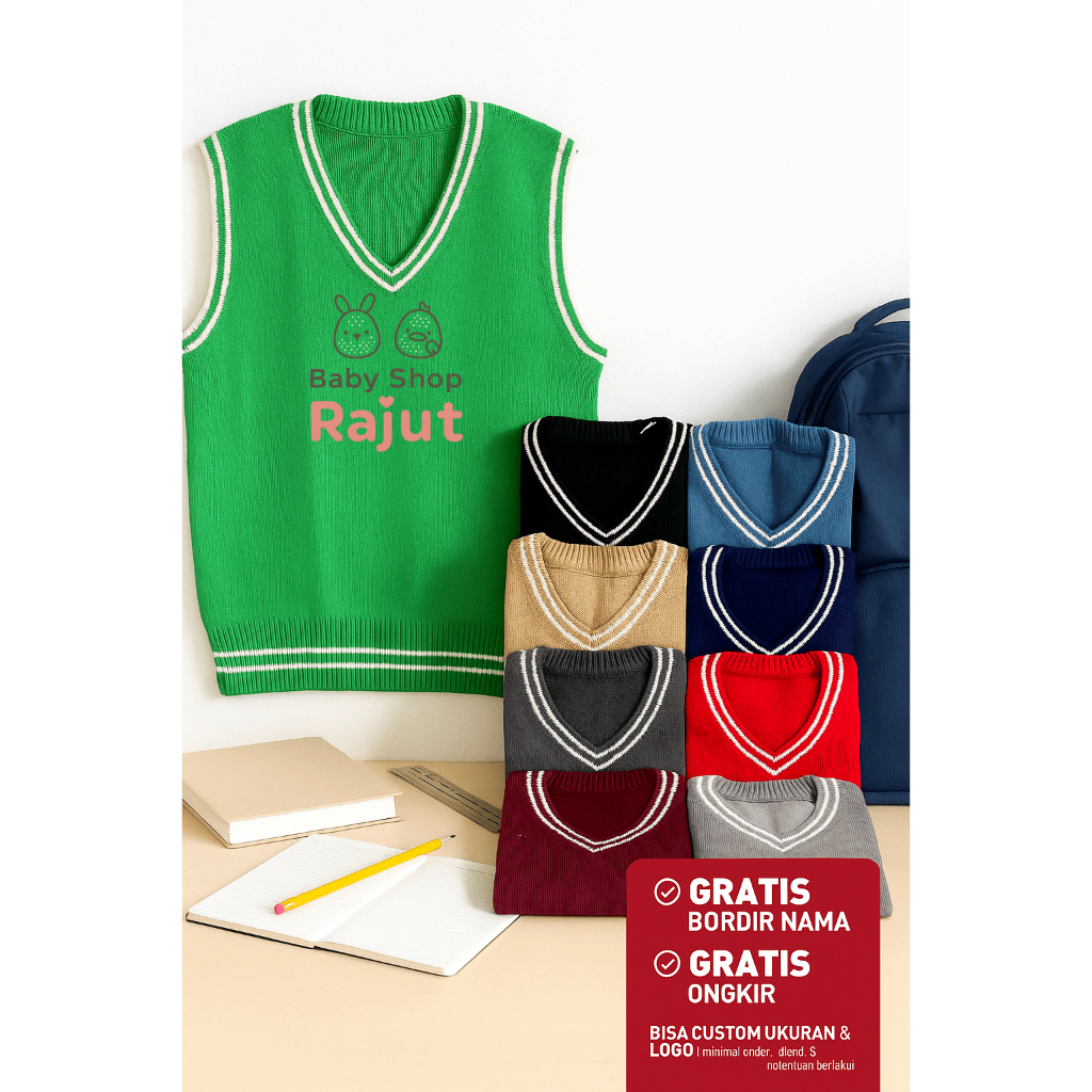 Rompi Rajut Vest Anak Laki Laki Pria Perempuan Other Rajut Vest Rajut