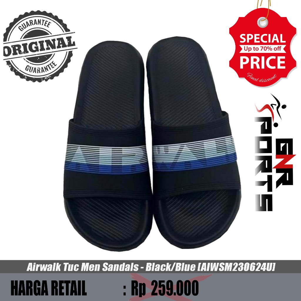 Sandal Airwalk Tuc Men Sandals - Black/Blue [AIWSM230624U] Original 100%