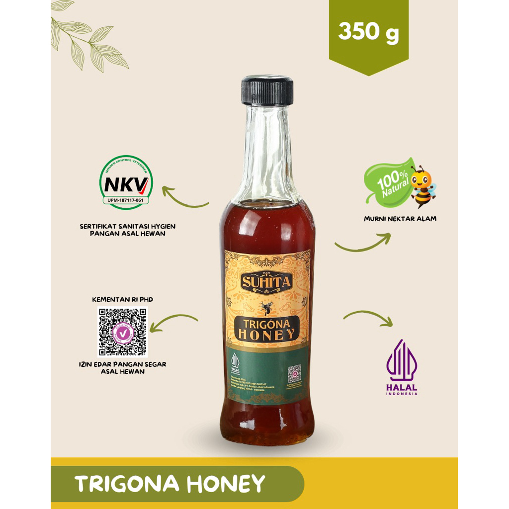 Madu Suhita / Madu Trigona / Madu Kelulut / Madu Klanceng Murni 350gram
