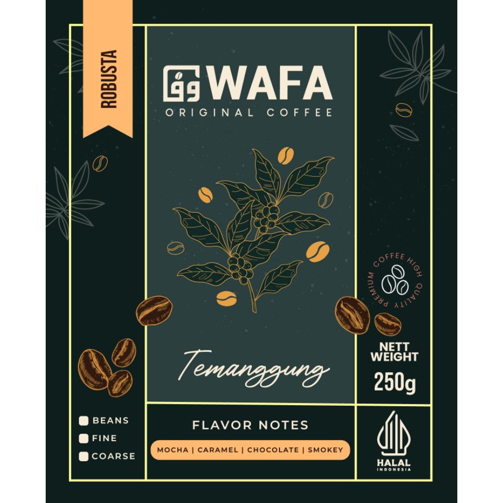 Kopi Robusta Temanggung 100% dari biji kopi Temanggung pilihan