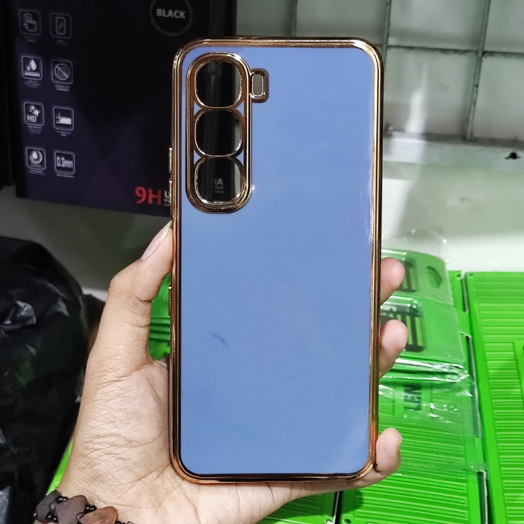 Hans- Kesing Macaron list INFINIX HOT 60 60i 60Pro Pro+ Soft silicone case lentur Softcase slikon Hp