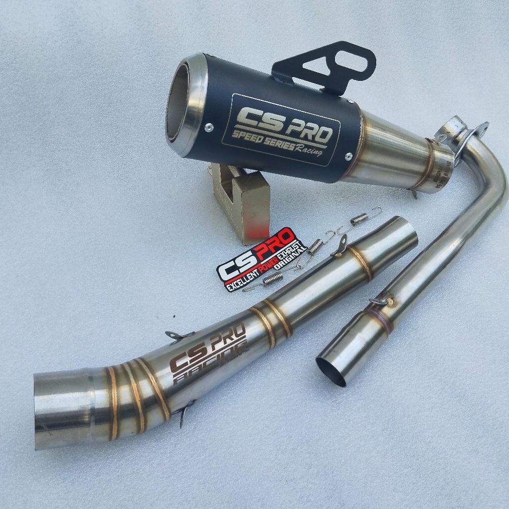 Knalpot original Cs Pro racing untuk motor bebek Jupiter z Jupiter z1 Jupiter mx 135 vega r/zr supra