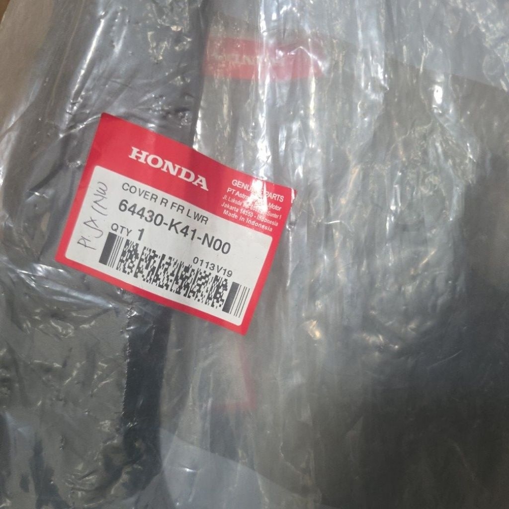 64330-K41-N00 HGP AHM 100% ORIGINAL COVER KIRI FR LOWER SUPRA 125 K41 64430K41N00