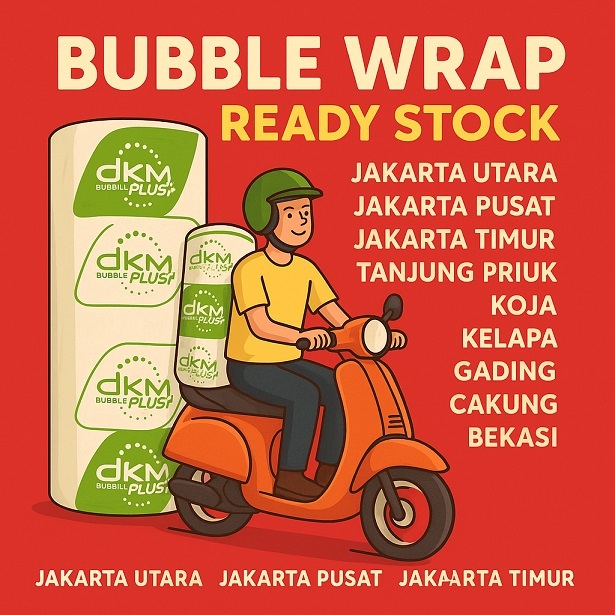 

Plastik Pembungkus Bubble Wrap Hitam Buble Wrap Bening DKM Plus 125cm x 50m