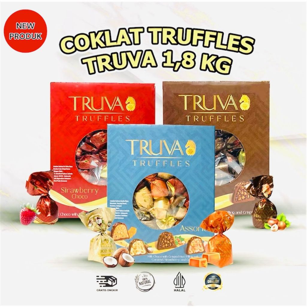 

COKLAT TURKEY TRUVA TRUFFLES 1,8KG ANEKA RASA / COKELAT TRUVA TRUFFLES RICE CRISPY PREMIUM