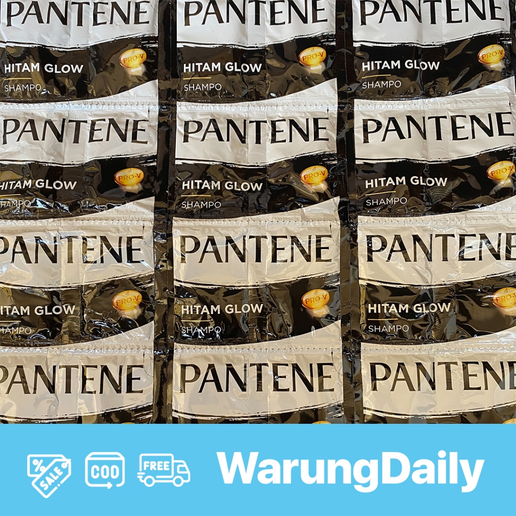 Shampo Pantene Hitam Perawatan Rambut Hitam Berkilau Glow - Sachet