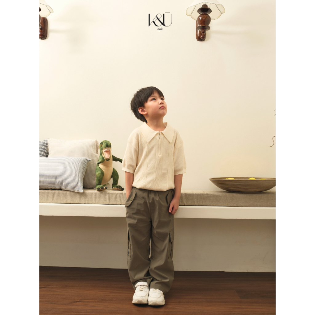KUKAI Kids | Allan Polo Top - Kaos Polo Rajut Anak Laki-laki - Kaos Polo Knit Anak Laki-laki - Boys'