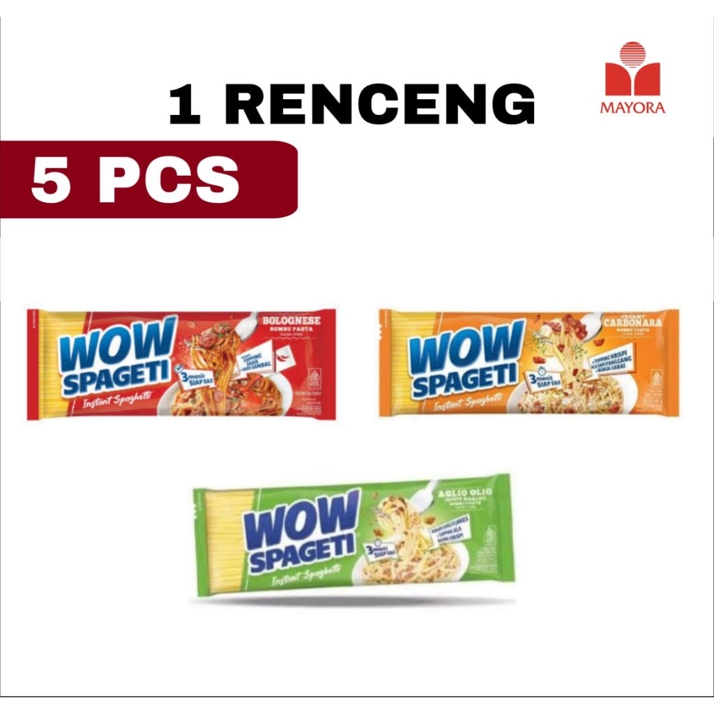 

Wow Spageti 1 Renceng isi 5 Pcs