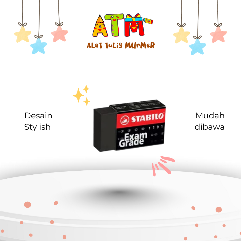 

Penghapus/Stip/Eraser/Stabilo Exam Grade Small Eraser Black