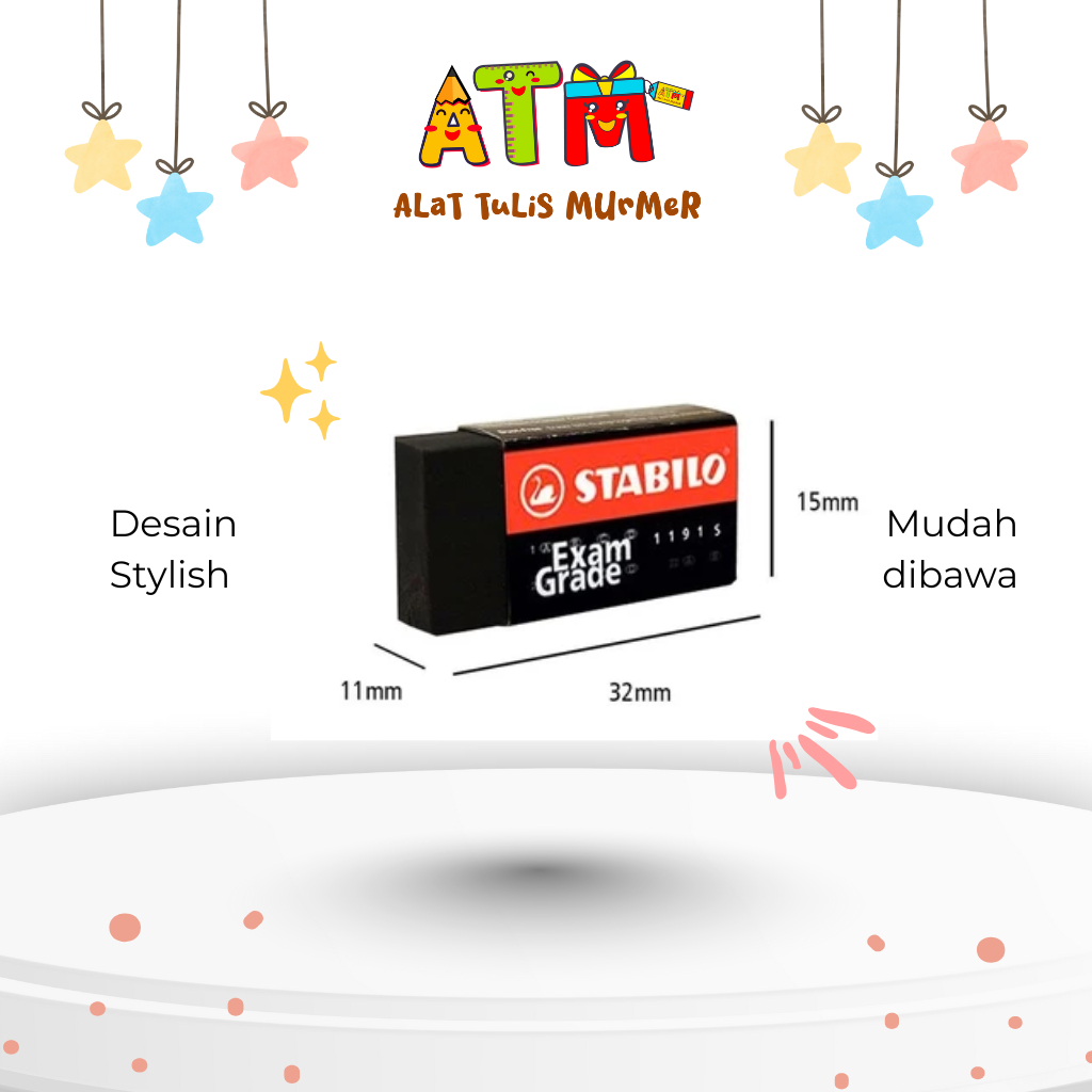 

Penghapus/Stip/Eraser/Stabilo Exam Grade Eraser Extra Small (40 PCS)