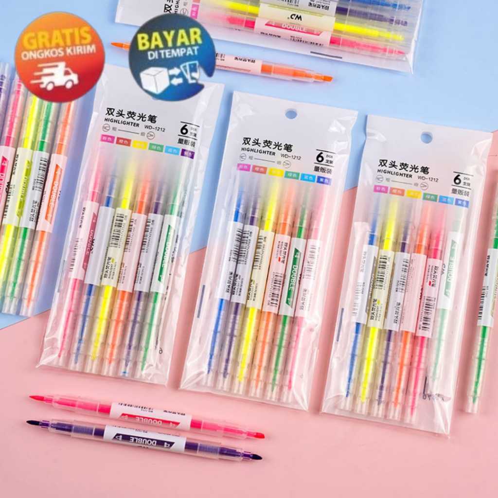 HIGHLIGHTER  STABILO PASTEL 1 SET 2 SISI 6 PCS STABILO LUCU CY-506