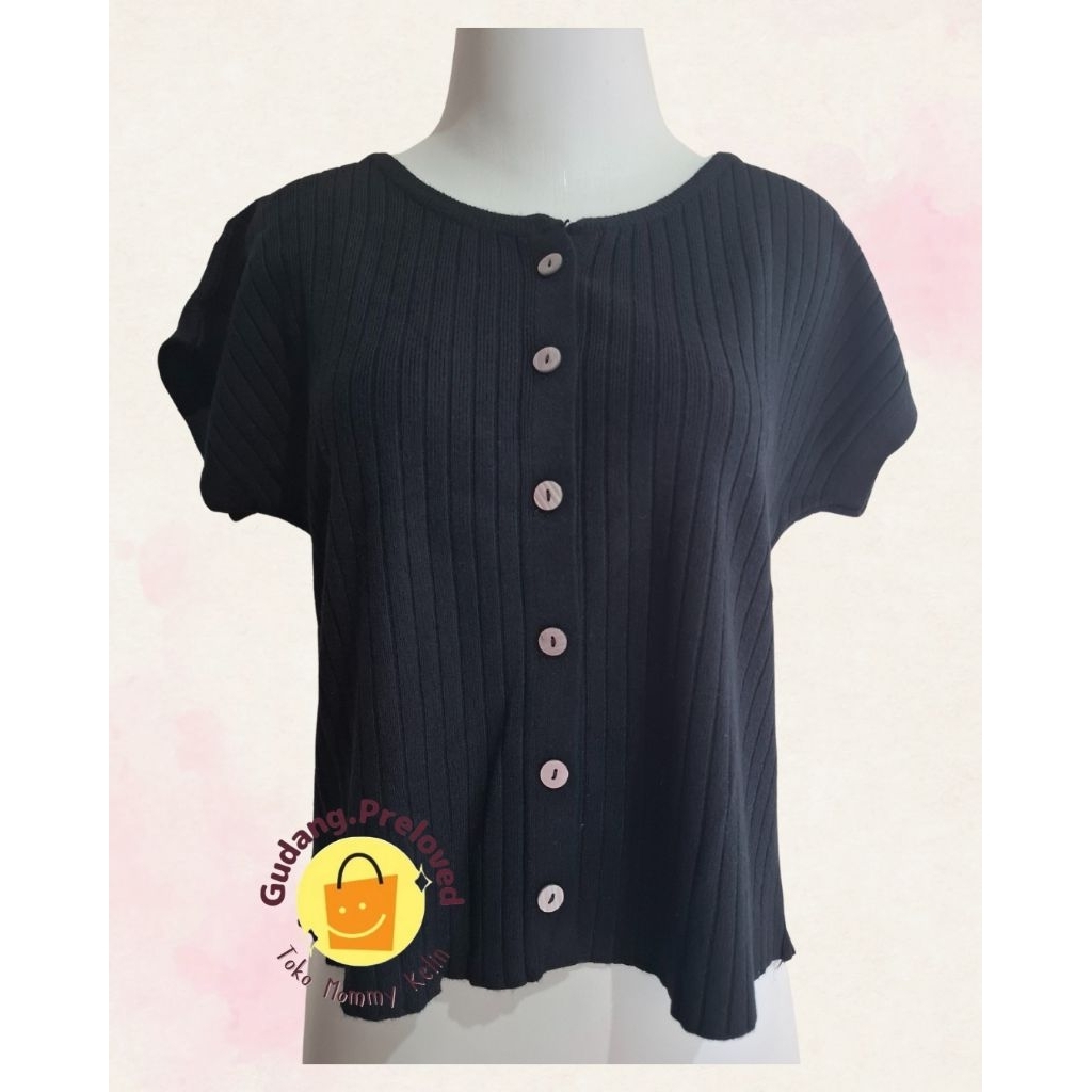 New / Baru - Blouse Knit Hitam Arita