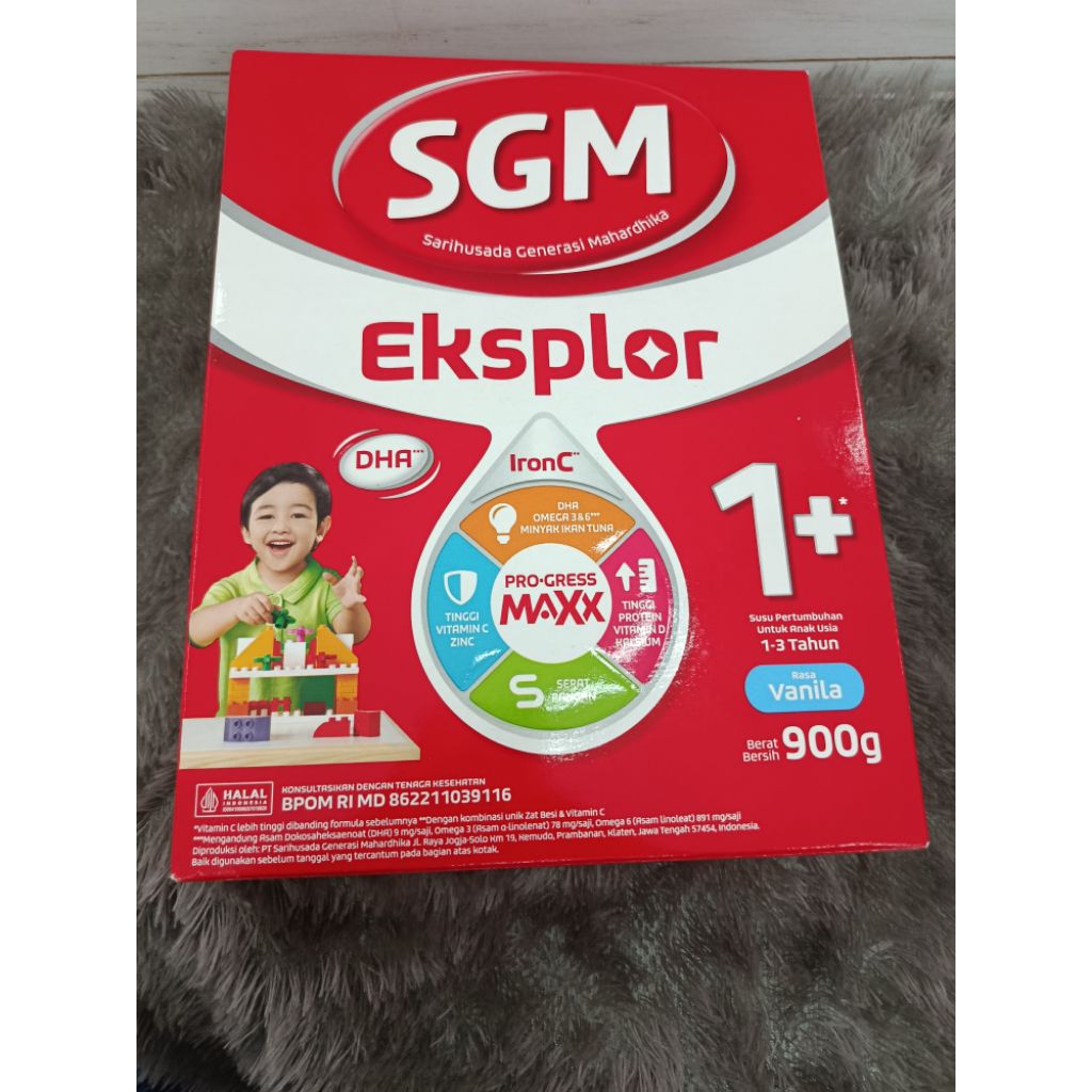 

Susu Pertumbuhan SGM Explorer 1+ Rasa Madu Usia 1–3 Tahun 900gr