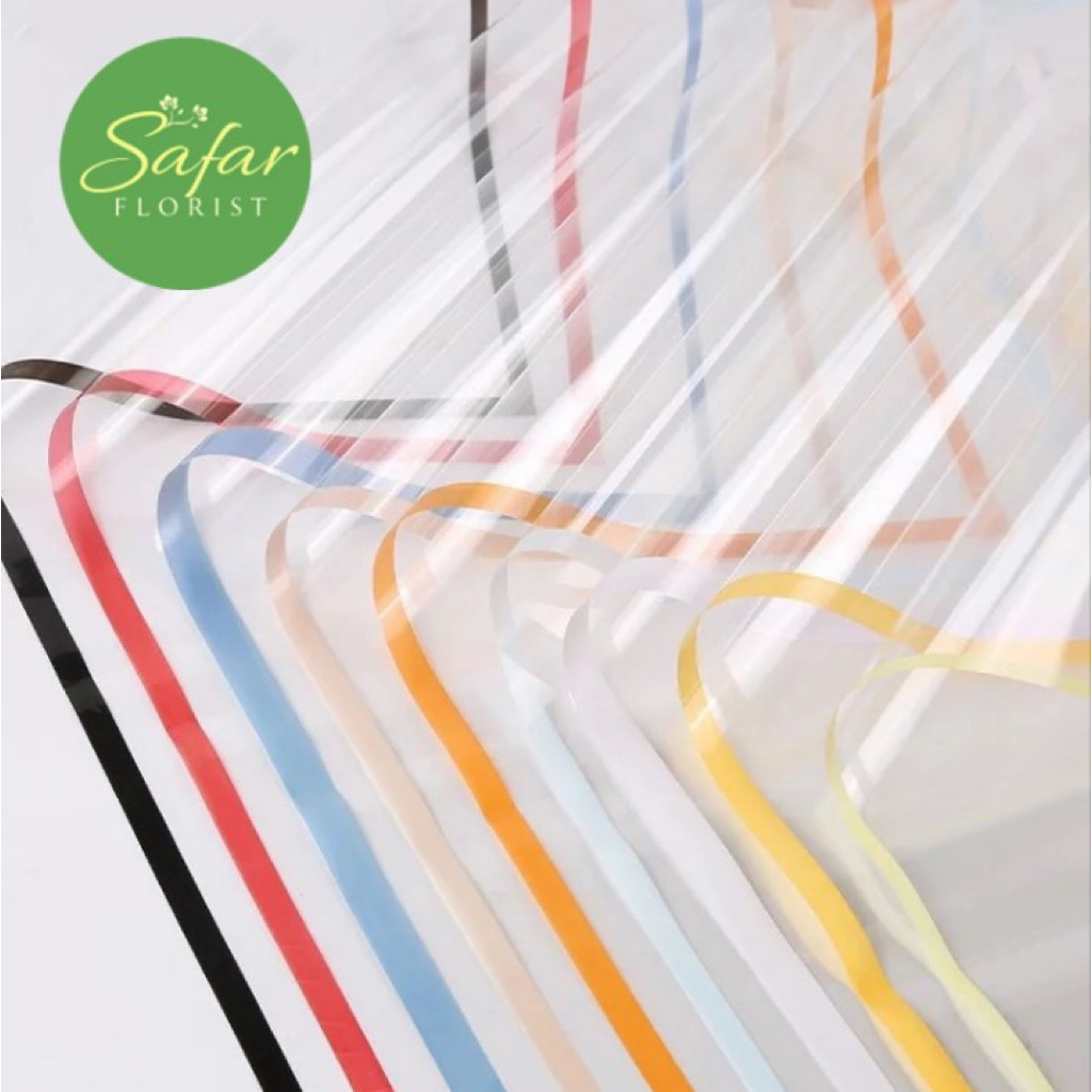 

[ 5 Lembar ] OPP Transparan Bening Kertas Buket Wrapping Paper Clear Transparant