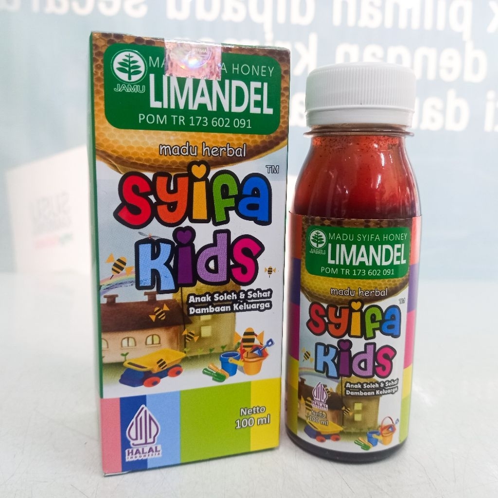 

Madu Anak Syifakids LIMANDEL - Meredakan Amandel 100ml