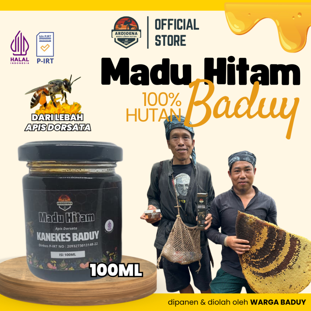 

Madu Hitam Pahit 100ML | Madu pahit baduy 100% RAW HONEY