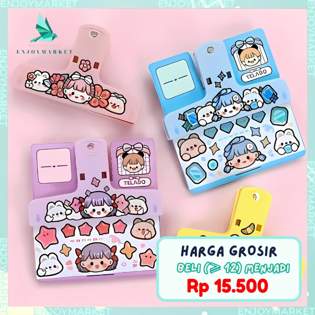 

Klip Kertas Aesthetic Lucu Jepitan Buku Journaling Edisi Doudou Sauce Limited TLD86