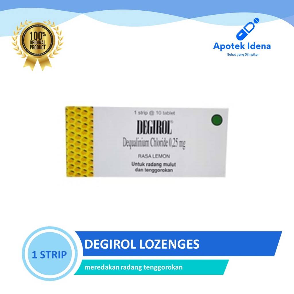 DEGIROL STRIP 10 TABLET /OBAT RADANG TENGGOROKAN /PERMEN HISAP