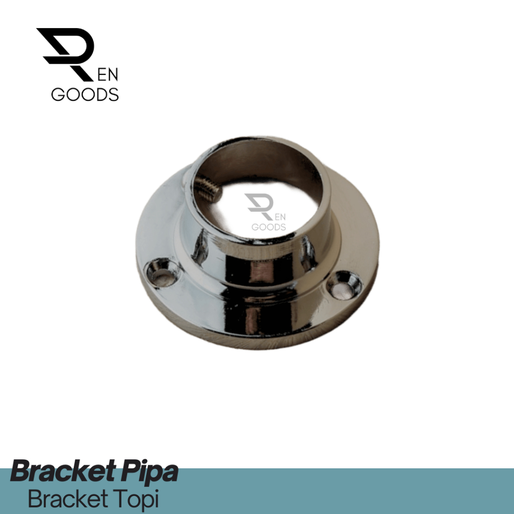 Bracket Topi Pipa Stainless 1 inch / 1¼ inch / 1½ inch / 2 inch / Dop Pipa Bulat / Sambungan Pipa