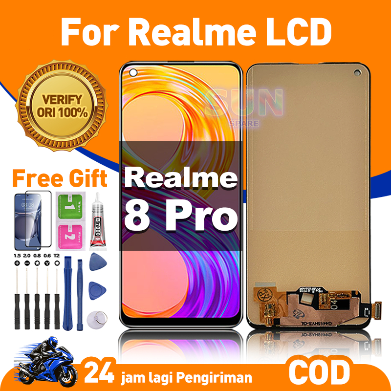 【ORIGINAL】LCD FOR Realme 8 Pro Asli Ori hp Touchscreen FHD Definition Kualitas Terbaik COD