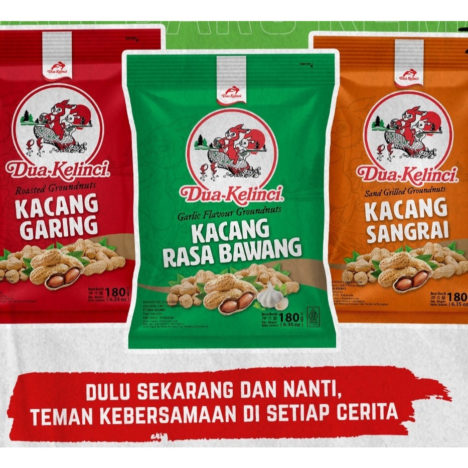 

[oddsolshop] pekanbaru/Dua Kelinci Kacang 180 gr / Kacang Garing / Kacang Sangrai / Kacang Bawang