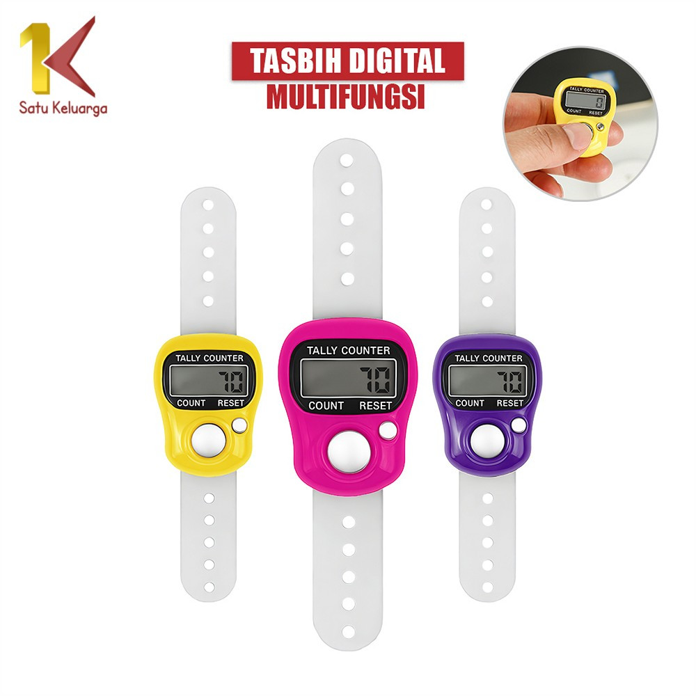 Satu Keluarga Tasbih Digital Mini OPP Tally Counter C848 Alat Hitung Zikir Tasbeh Digital  Finger Co