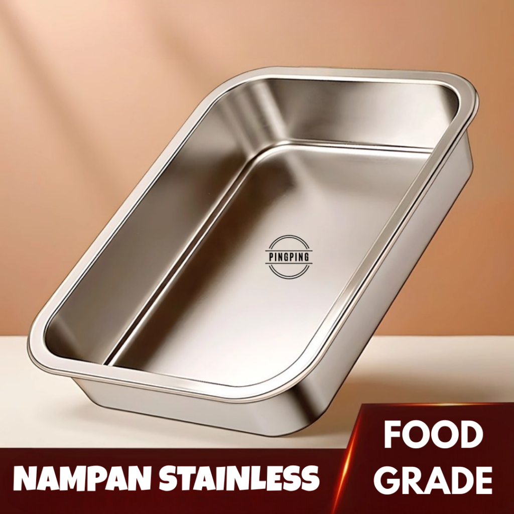 Nampan Stainless Jumbo Sus 304 / Nampan Stainless Steel Tebal 60x40x10, 60x40x7, 60x40x4.8,